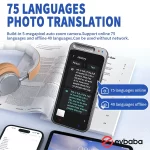 75 زبان قابل ترجمه به صورت عکس در دستگاه مترجم Z6